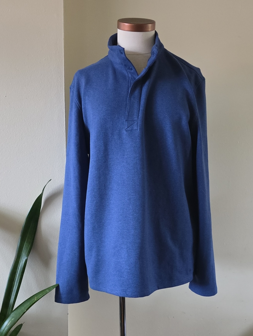 KYODAN Men's NWOT Polartec Half Zip Pullover Sweateshirt - Heathered Blue - L